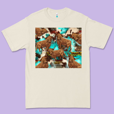 Astec Cowhide Highlands Cow Premium Tee Designed By Barkaloodesign