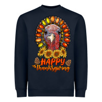 Navy happy thanksgiving gemstone Heavyweight Sweatshirt - RanaPortraitStore