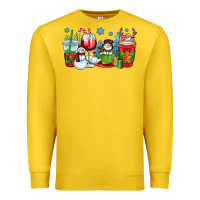 Lemon christmas snowman coffee cups Premium Sweatshirt - OliviaCreatesArt