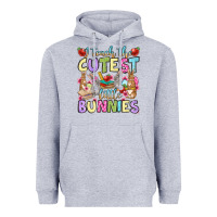 Heather Grey Easter Day I teach the cutest little bunnies Heavyweight Hoodie - OliviaCreatesArt