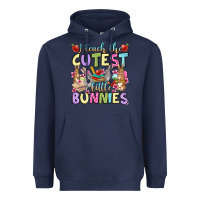 Navy Easter Day I teach the cutest little bunnies Heavyweight Hoodie - OliviaCreatesArt