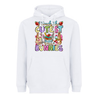 White Easter Day I teach the cutest little bunnies Heavyweight Hoodie - OliviaCreatesArt