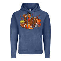 Vintage Denim football turkey thanksgiving Vintage Hoodie - MaliasSmallBusiness