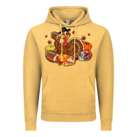 Vintage Mustard football turkey thanksgiving Vintage Hoodie - MaliasSmallBusiness