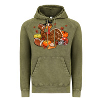 Vintage Olive football turkey thanksgiving Vintage Hoodie - MaliasSmallBusiness