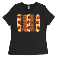 Black ladybug  brushstrokes Ladies Tee - BarkalooDesign