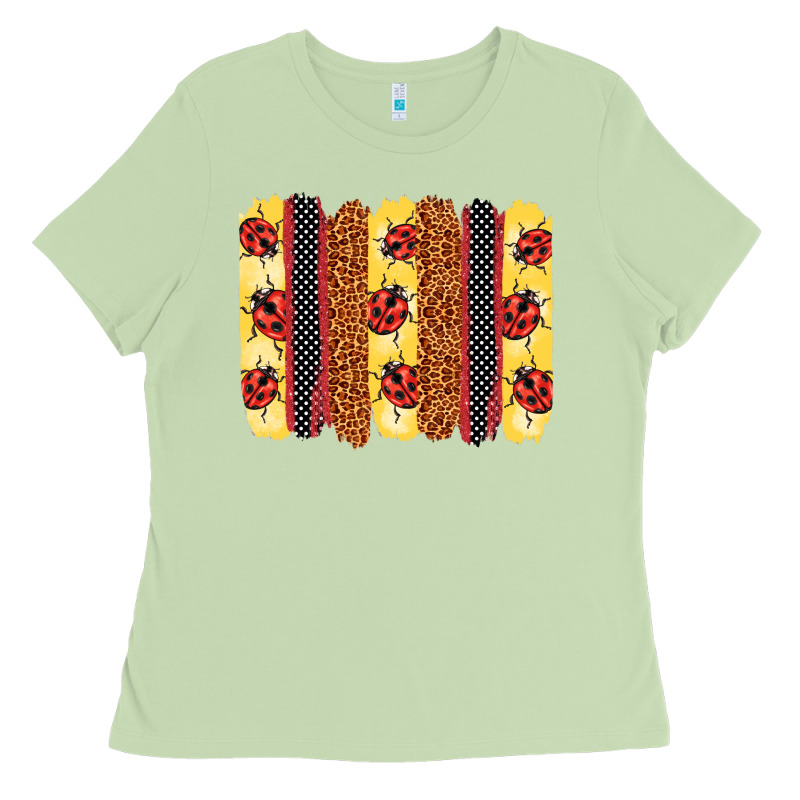 Ladybug  Brushstrokes Ladies Tee by BarkalooDesign | Teevron