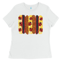 White ladybug  brushstrokes Ladies Tee - BarkalooDesign