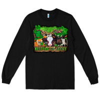 Black st patricks cows heifers go lucky Long Sleeve Tee - Jasminsmagicworld