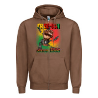 Chestnut free ish since 1865 juneteenth Zipper Hoodie - CowGirlArtShop