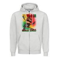 Dove Grey free ish since 1865 juneteenth Zipper Hoodie - CowGirlArtShop