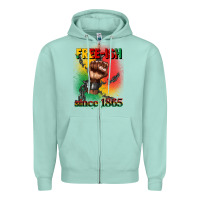 Seafoam free ish since 1865 juneteenth Zipper Hoodie - CowGirlArtShop