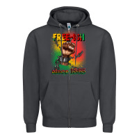 Smoke free ish since 1865 juneteenth Zipper Hoodie - CowGirlArtShop