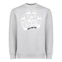 Heather Grey Merry Christmas Happy New Year Heavyweight Sweatshirt - Bettercallsaul