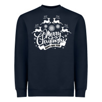 Navy Merry Christmas Happy New Year Heavyweight Sweatshirt - Bettercallsaul