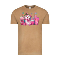 Vintage Camel pink christmas snowman coffee cups Vintage Tee - MaliasSmallBusiness