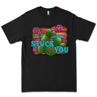 Black stuck on you heart cactus serape leopard background Premium Tee - Jasminsmagicworld