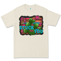 Bone stuck on you heart cactus serape leopard background Premium Tee - Jasminsmagicworld