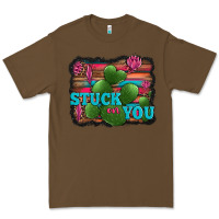 Cacao stuck on you heart cactus serape leopard background Premium Tee - Jasminsmagicworld