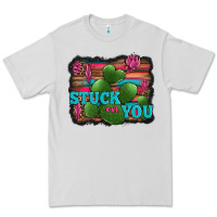Dove Grey stuck on you heart cactus serape leopard background Premium Tee - Jasminsmagicworld