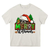 Cream merry slothmas Heavy Core Tee - Jasminsmagicworld