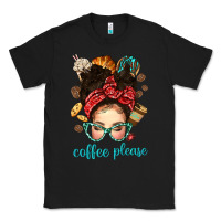 Black coffee please messy bun with coffee bean bbs Classic Tee - BundleAndBundleShop