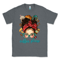 Charcoal Heather coffee please messy bun with coffee bean bbs Classic Tee - BundleAndBundleShop