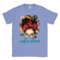 Colony Blue coffee please messy bun with coffee bean bbs Classic Tee - BundleAndBundleShop