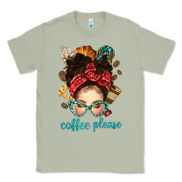 Matcha coffee please messy bun with coffee bean bbs Classic Tee - BundleAndBundleShop