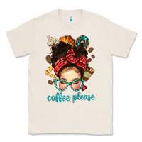 Natural coffee please messy bun with coffee bean bbs Classic Tee - BundleAndBundleShop