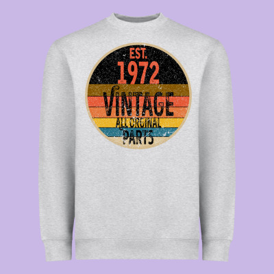 Est. 1972 Made In 1972 All Original Parts All Orginal Parts Heavyweight Sweatshirt Designed By Bettercallsaul