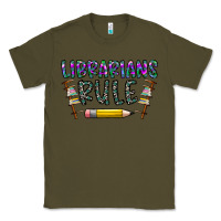 Army Green librarians rule Classic Tee - CowhideDigitalArt
