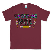 Burgundy librarians rule Classic Tee - CowhideDigitalArt