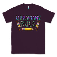 Plum librarians rule Classic Tee - CowhideDigitalArt