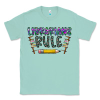 Seafoam librarians rule Classic Tee - CowhideDigitalArt