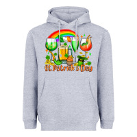 Heather Grey St. Patrick's wine glasses Heavyweight Hoodie - OliviaCreatesArt