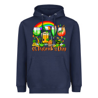 Navy St. Patrick's wine glasses Heavyweight Hoodie - OliviaCreatesArt