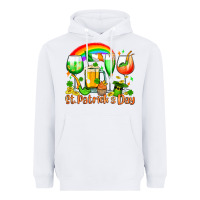 White St. Patrick's wine glasses Heavyweight Hoodie - OliviaCreatesArt