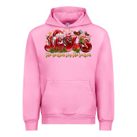 Fuchsia Pink Jesus The Reason For The Season Urban Hoodie - CowhideDigitalArt