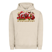 Pigment French Oak Jesus The Reason For The Season Urban Hoodie - CowhideDigitalArt
