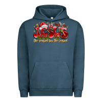 Pigment Midnight Navy Jesus The Reason For The Season Urban Hoodie - CowhideDigitalArt