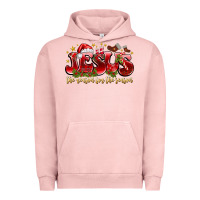 Pigment Salmon Jesus The Reason For The Season Urban Hoodie - CowhideDigitalArt