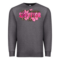 Charcoal Heather Survivor Breast Cancer Premium Sweatshirt - FaDigitalArtStudio