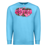 Ocean Blue Survivor Breast Cancer Premium Sweatshirt - FaDigitalArtStudio