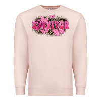 Pale Pink Survivor Breast Cancer Premium Sweatshirt - FaDigitalArtStudio