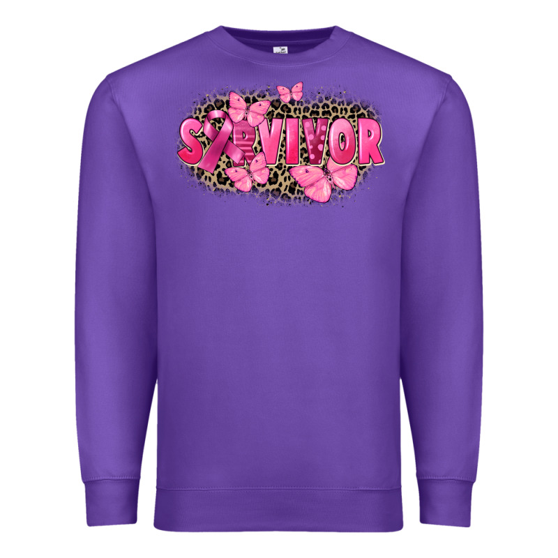 Survivor Breast Cancer Premium Sweatshirt by FaDigitalArtStudio | Teevron