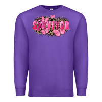 Purple Survivor Breast Cancer Premium Sweatshirt - FaDigitalArtStudio