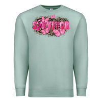Seafoam Survivor Breast Cancer Premium Sweatshirt - FaDigitalArtStudio