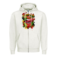 Oatmeal Heather free ish juneteenth lips Zipper Hoodie - CowGirlArtShop