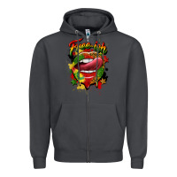 Smoke free ish juneteenth lips Zipper Hoodie - CowGirlArtShop